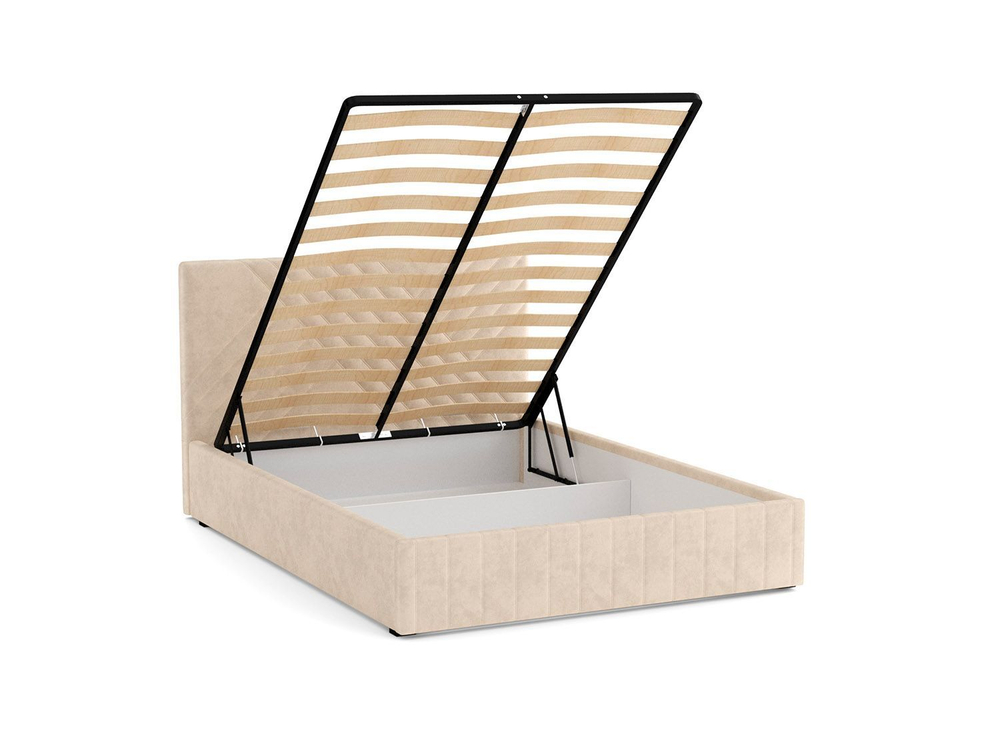 Кровать Гамма 1400 велюр тенерифе крем