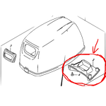 Suzuki 61433-95L00-0000 Cover,Air intake inner DT9.9A/ 15A Оригинал