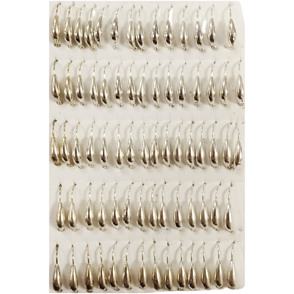 Мормышки вольфрамовые №2.5 Банан, цвет серебро, 0,5 гр.( набор 10 штук) цена указана за 1 штук