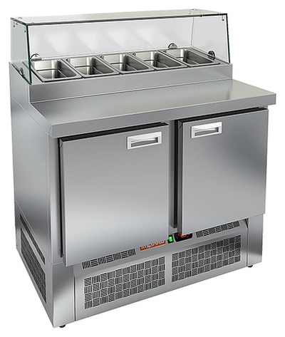 Стол для пиццы HICOLD PZE1-11/GN стекло