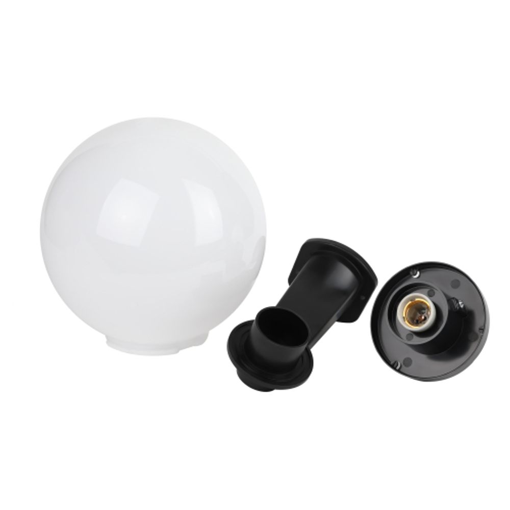 Садово-парковый светильник ЭРА НБУ 01-60-251 шар опаловый настенный IP44 Е27 max60Вт d250mm