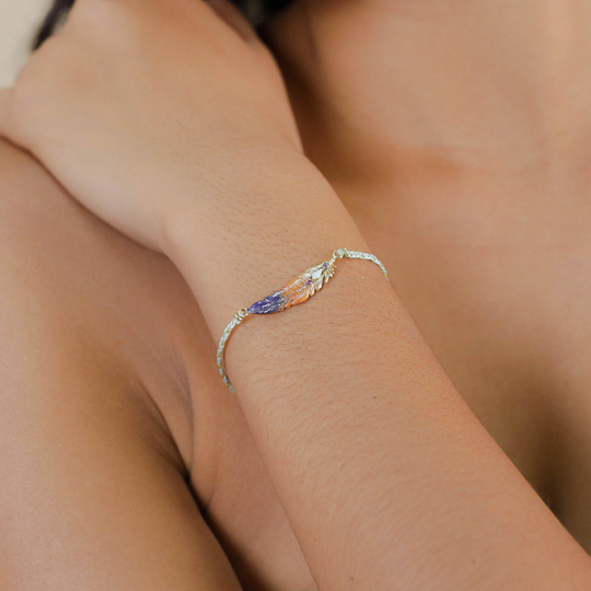 Браслет Franck Herval, Elaia, с цветной эмалью и стразами, FH26.1-13-73223 (фиолетовый)