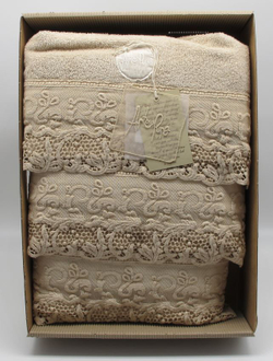 Набор полотенец 3 шт Arte Pura 4.880.PT 410 ракушка