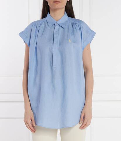 Льняная рубашка POLO RALPH LAUREN - голубой(211935131)