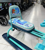 Снегокат «Тимка спорт 4-1» со спинкой принт сиденья: с динозавром (арт. ТС4-1/Д)