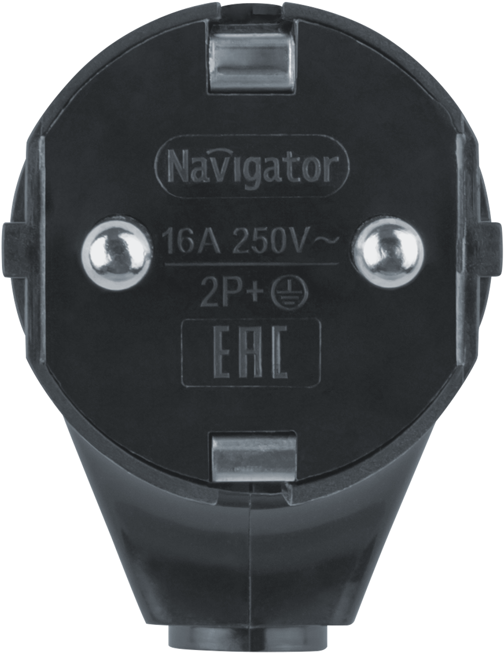 Вилка Navigator 61 363 NCA-PL04-16A-E-BL угловая с/з черная