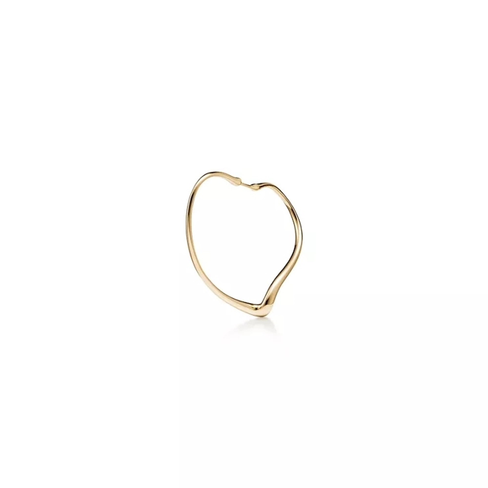 Серьги-кольца из жёлтого золота 18k,Tiffany 💠Open heart