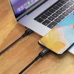 C7-04 USB-A to USB-C zinc alloy charging data cable with display