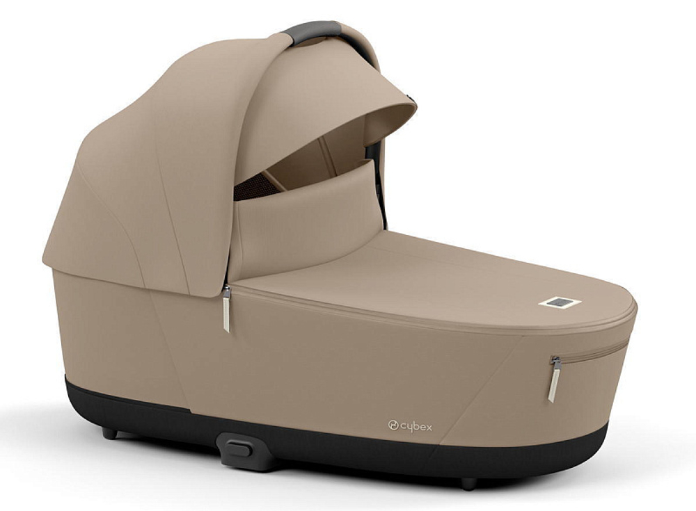 Коляска 3 в 1 Cybex Priam IV Rosegold complete и автокресло Aton S2 i-Size Ocean Blue Cozy Beige