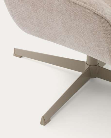 Крутящееся кресло Teryl, бежевый шенилл, серая ножка