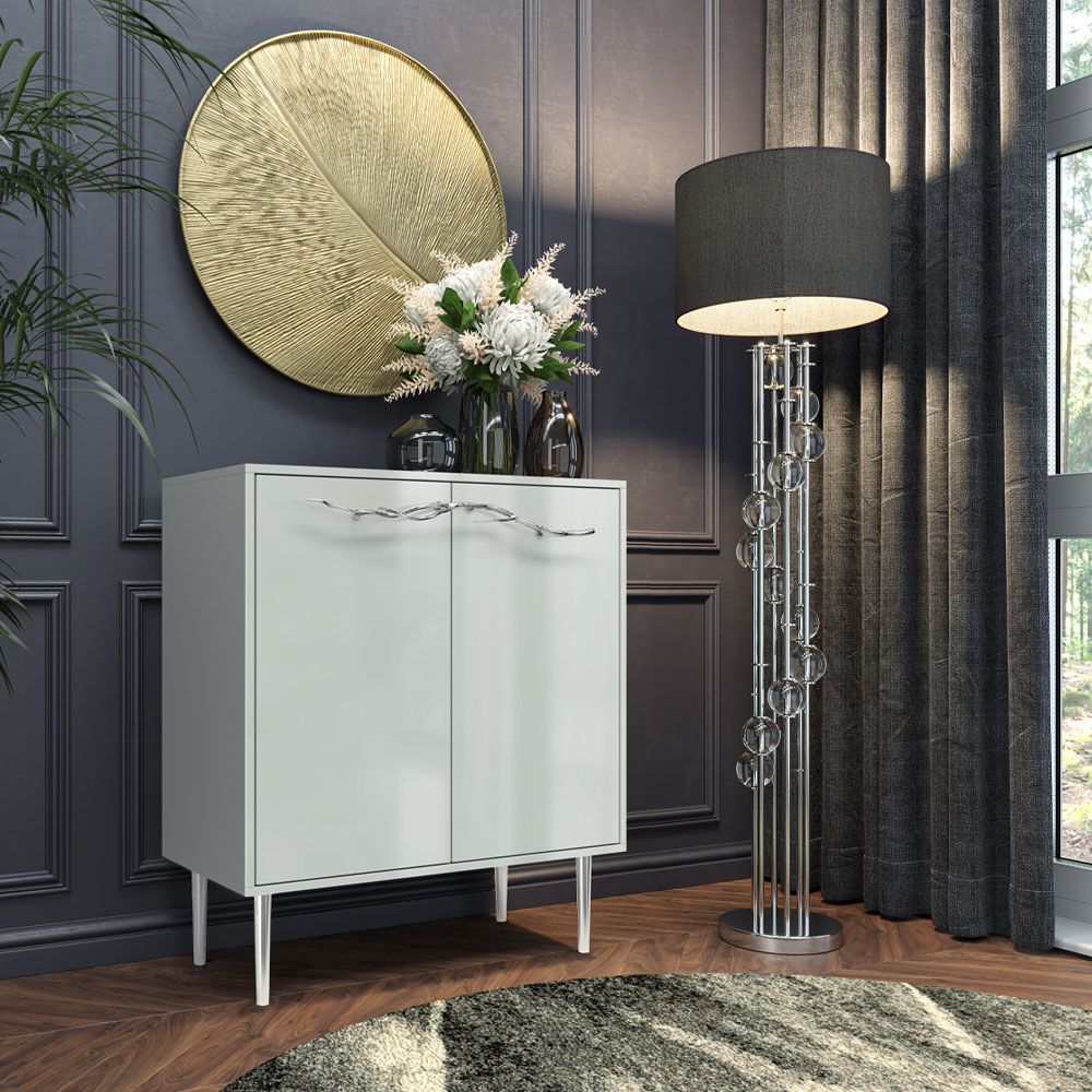 Комод Арт Колор Стайл Сильвер с 2 полками Серый Дым