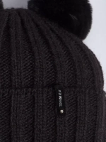 Шапка детская вязаная с помпонами и снуд