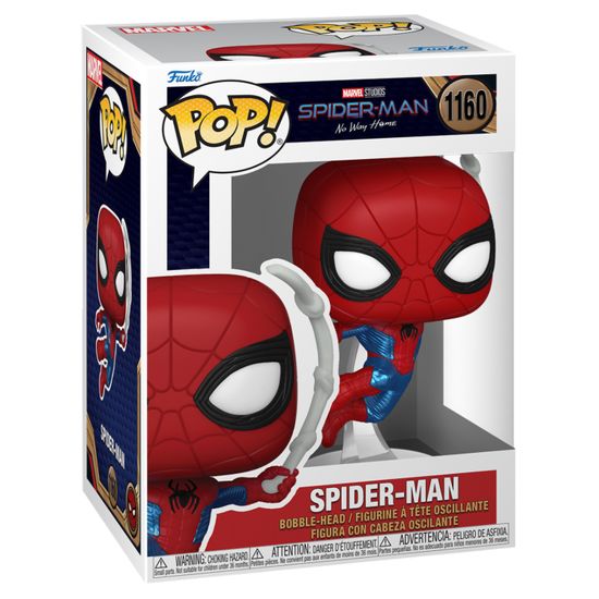 Фигурка Funko POP! Bobble Marvel Spider-Man No Way Home Spider-Man Finale Suit (1160) 67610 / Фигурка по мотивам фильма "Человек-паук: Нет пути домой", Человек-паук (Финальный костюм)