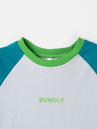 Футболка Колор блок "Пепел/Изумруд"