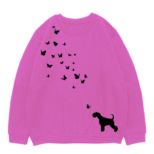 Свитшот "Шнауцер и бабочки"