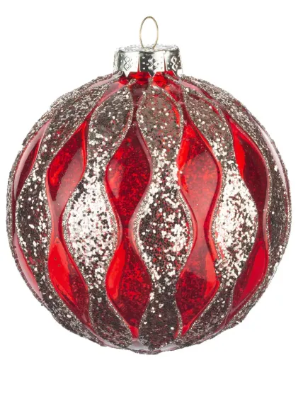 Винтажный стеклянный шар Патриций 10 см., 1 шт., Karlsbach (09857)