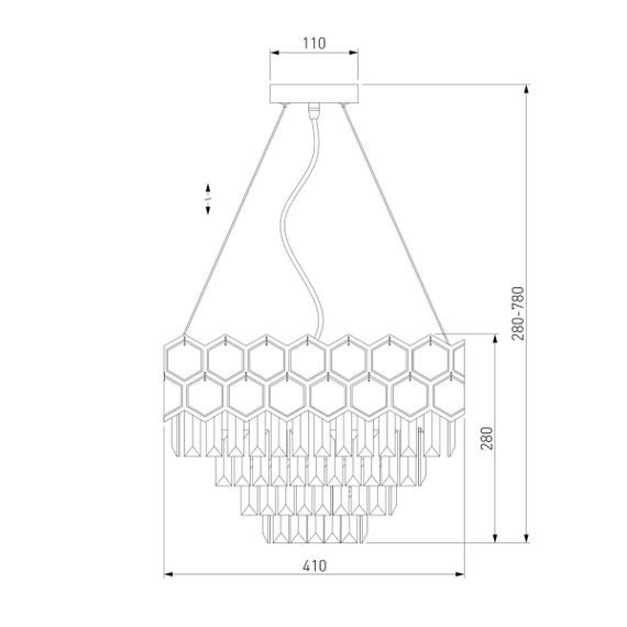 Подвесная люстра Eurosvet Ariana 10124/5 хром/прозрачный хрусталь Strotskis Smart