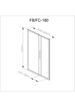 Душевая дверь в нишу AvaCan FB 160-180 MT
