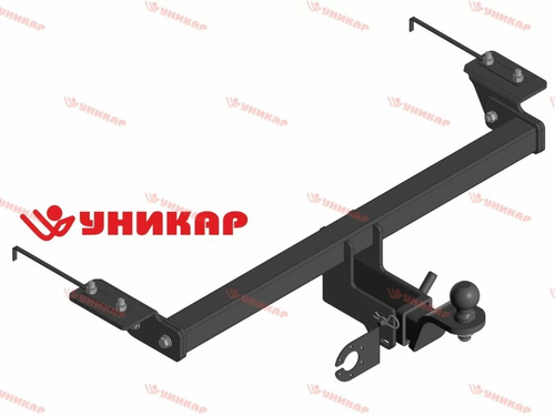 Фаркоп Chery Tiggo 4 с 2019 г. (без электрики) под квадратное дышло (Уникар)