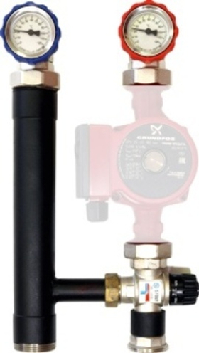 Насосная группа с термостатическим смесительным клапаном 20-40° WARME MASKE 40.3 - Ду25 (без насоса)