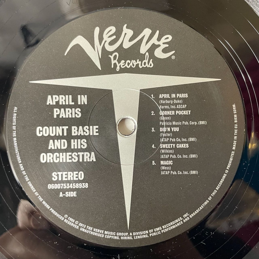 Виниловая пластинка LP Count Basie And His Orchestra April In Paris (EU 2013)