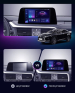 Магнитола для Lexus RX200t, RX300, RX350, RX450h AL20 2015-2019 (ШГУ 8" с шайбой) - Teyes CC3 монитор 10" QLED на Android 10, ТОП процессор, 4Гб+32Гб, CarPlay, 4G SIM-слот