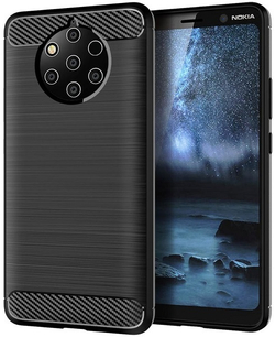 Чехол на Nokia 9 PureView цвет Black (черный), серия Carbon от Caseport