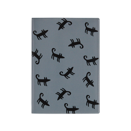 Обложка для ветпаспорта ШАРИКИ, серый (твердый переплет) Шарик