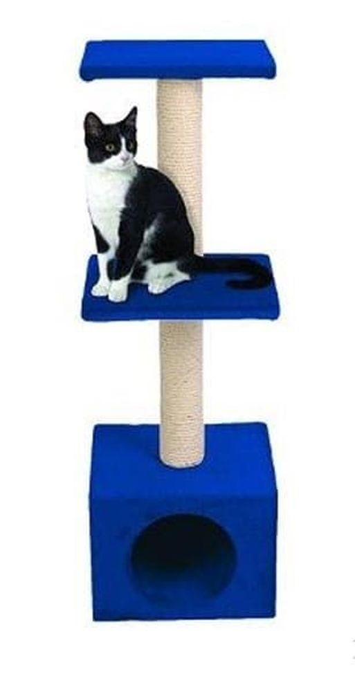 Дом-когтеточка RUBIN , синий 30,5х30,5х92 см (Lilli Pet)