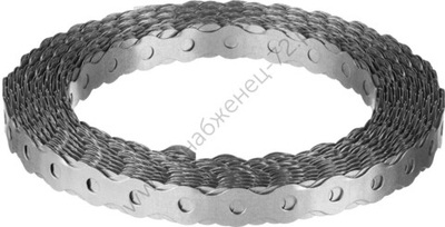 ЗУБР Волна 17 х 0.5 мм, 25 м, перфорированная вентиляционная лента, цинк (310246-17)