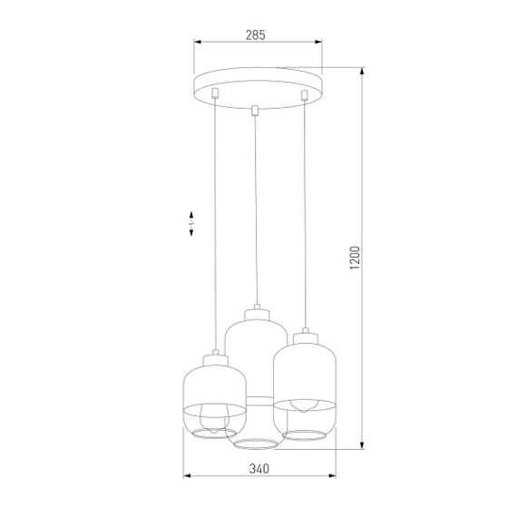 Подвесная люстра TK Lighting 3357 Marco Silver
