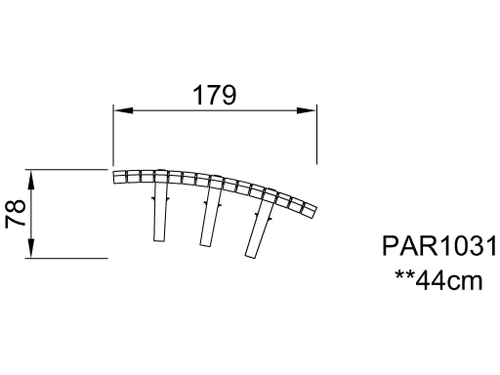 Спинка «Румба», Вогнутая 30°