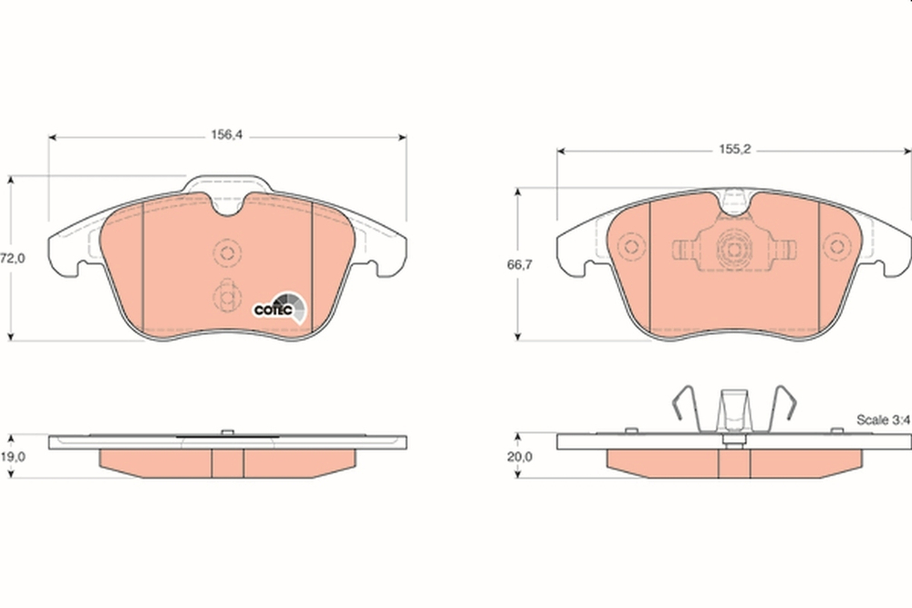 TRW - GDB1683-TRW - Brake Pad Set, disc brake