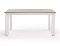 "Венето" обеденный стол из HPL 160х80см, цвет "дуб", каркас белый