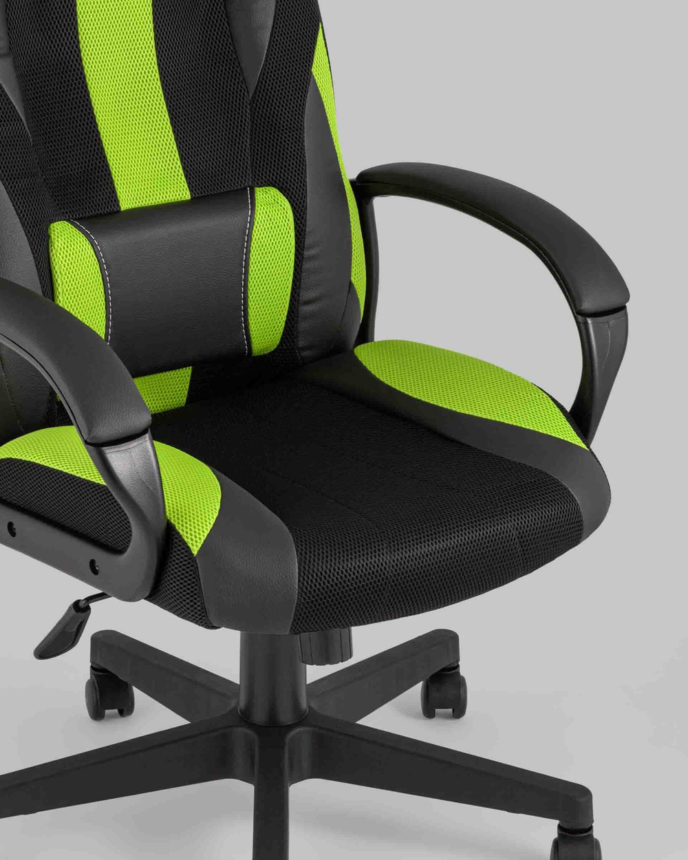 Кресло игровое TopChairs ST-CYBER 9 черный/зеленый