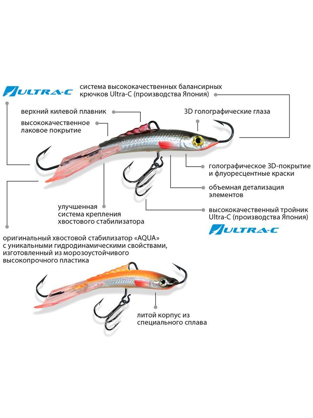 Балансир для рыбалки ЧУДО-7 74mm 1 штука 16 г.