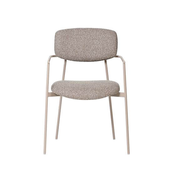 Стул Doe коричневый бежевые ножки