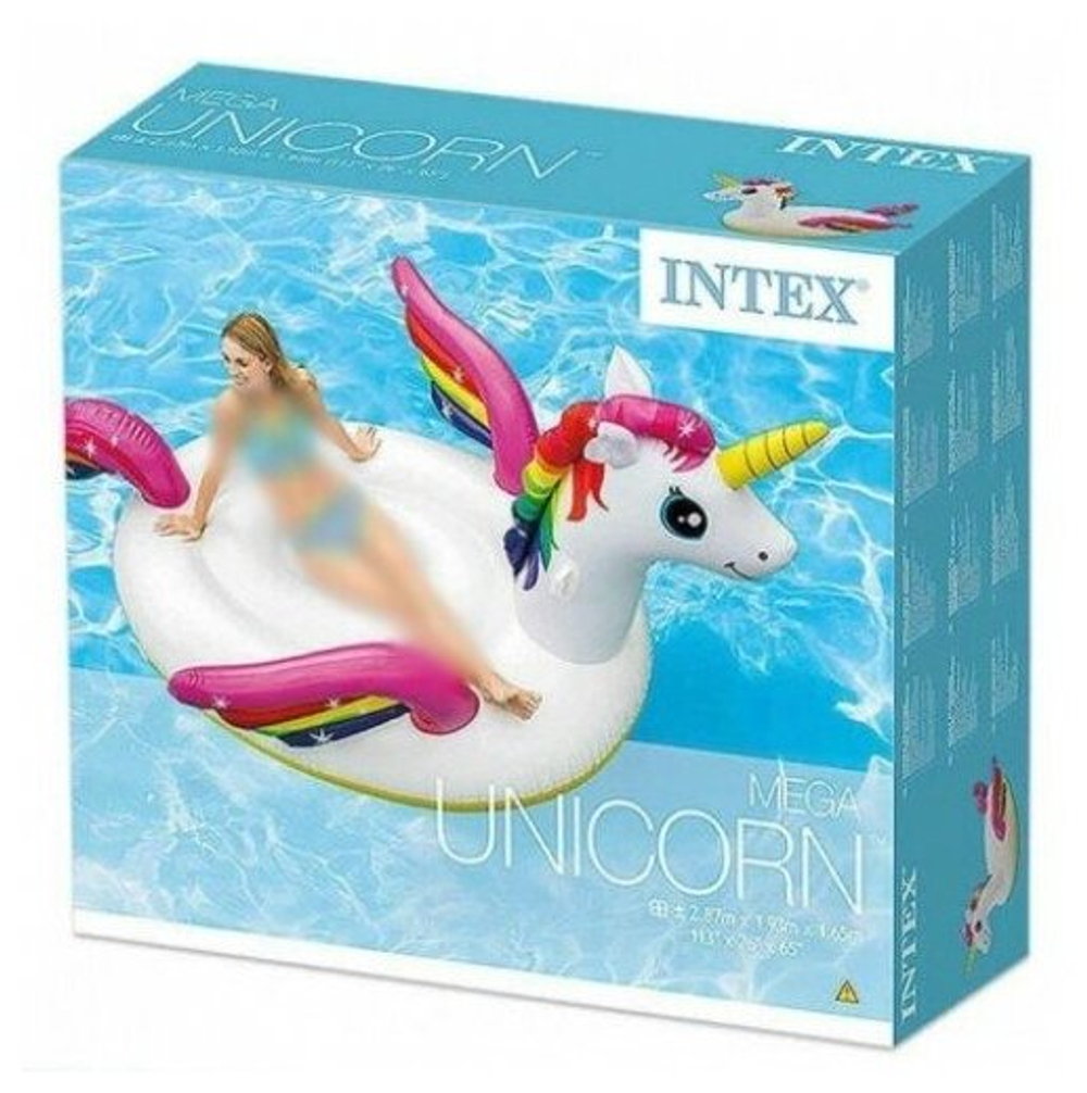 Надувной плотик Intex "Большой Единорог" 251x163x145см (57291)