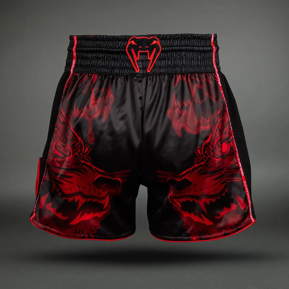 Шорты Venum Wolf Atak Muay Thai Shorts black/red