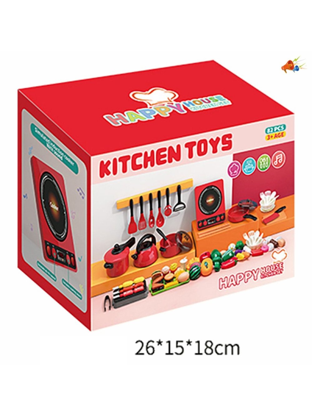 Игровой набор посуды и продуктов на липучке 82 элемента (201914939)