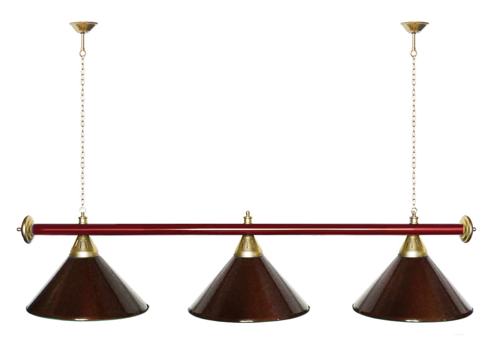 Лампа STARTBILLIARDS 3 пл. (плафоны золотые,штанга золотая,фурнитура золото) фото №84