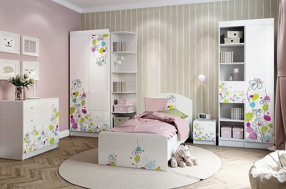 Детская "Радуга" 1 (белый/белый глянец/фотопечать), ДСВ Мебель, г. Пенза