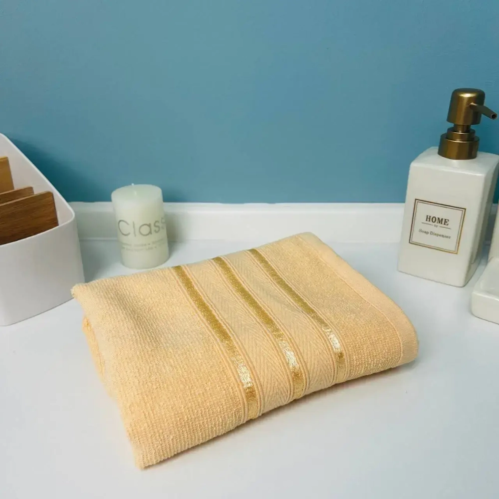 Полотенце махровое 50*80см «Comfort» цвет крем-брюле 06-021, плотность 300гр/м2 TJ, с петелькой-подвесом