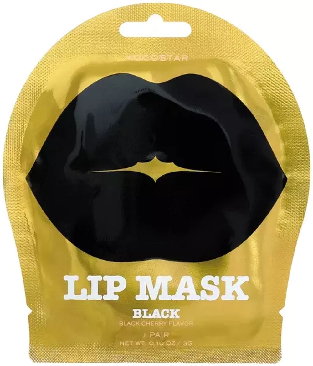 KOCOSTAR BLACK LIP MASK Успокаивающая гидрогелевая маска для губ с экстрактом черники