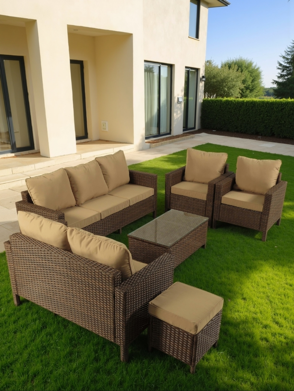 Комплект мебели из ротанга НУСА Шоколад