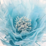 Фигура светодиодная «Нежный цветок» на стойке, d-75см, h-1,6 м, пост.свечение,220v,Голубой