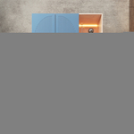 Шкаф Агератум МДФ двухсекционный с стеллажом Сапфир структурный (0,3) G4018-62A матовая - Дуб молочный 8622  190*50*260