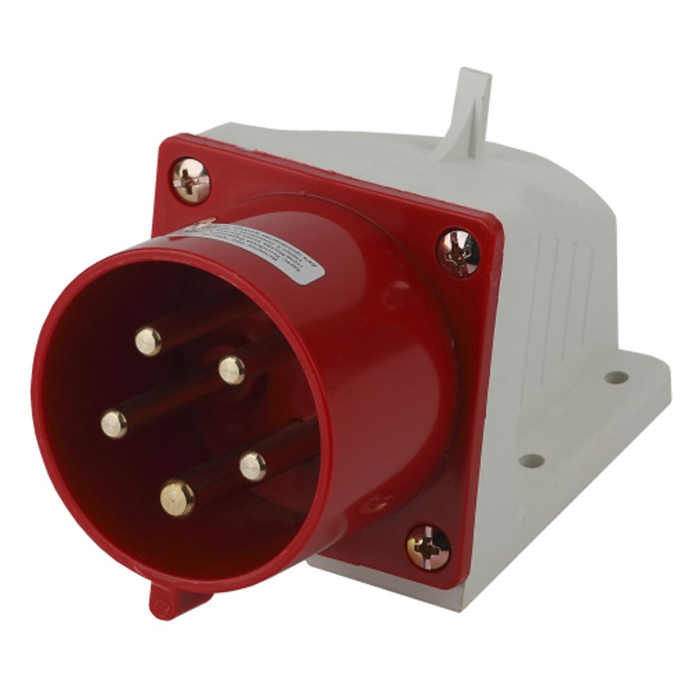 Вилка ЭРА VS-32-3P-PE-N-IP44 стационарная 525 3Р+РЕ+N 32А 380В IP44 | Силовые разъёмы