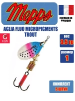 Блесна для рыбалки вращающаяся Mepps AGLIA FLUO, Micropigments Trout