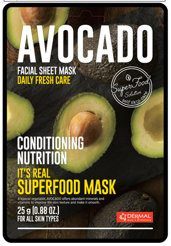 Маска для лица тканевая АВОКАДО It's Real Superfood Mask AVOCADO, 25 мл 1 шт